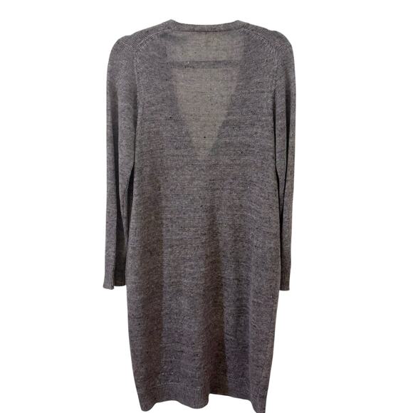 Eileen Fisher 100% Organic Linen Button Down Cardigan Duster Gray Size XS - Picture 7 of 9